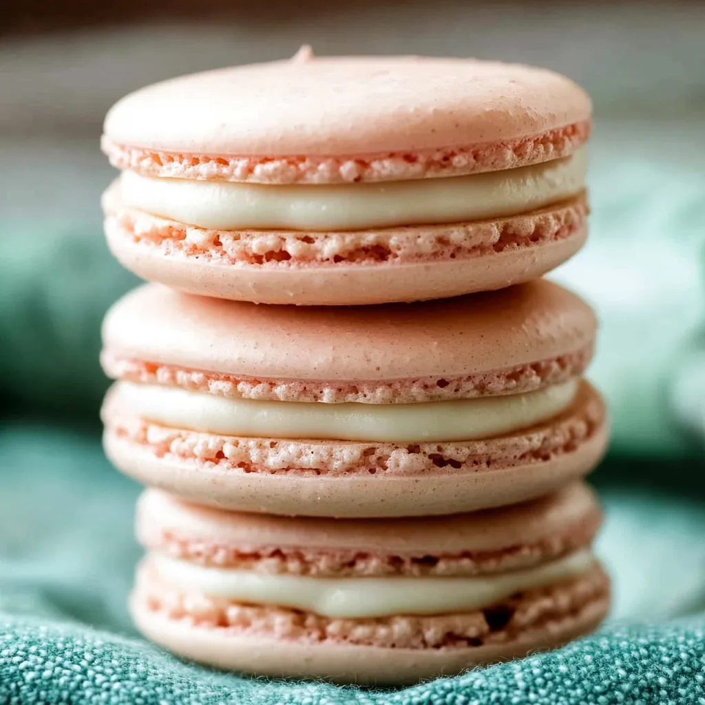 A stack of French macarons.