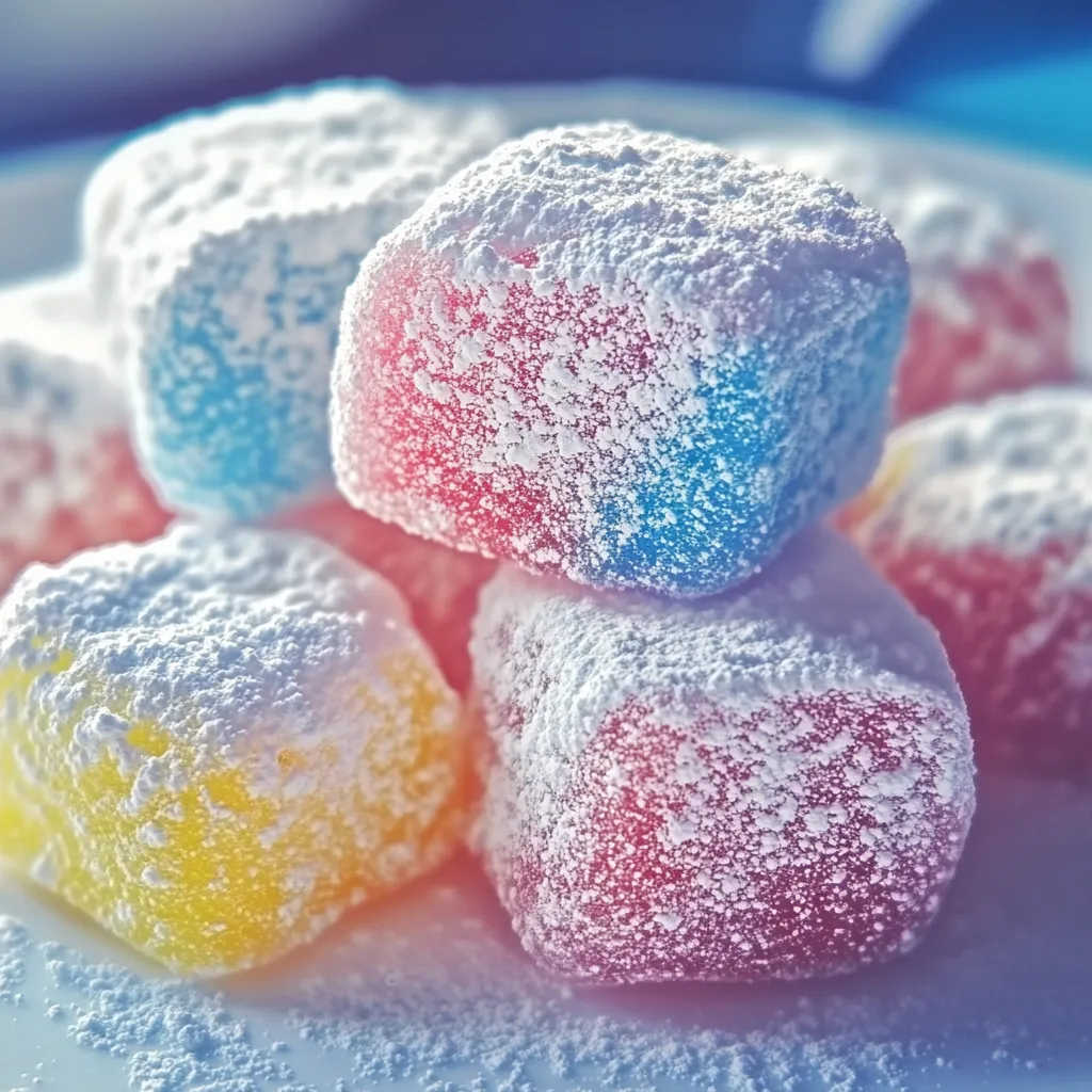 A plate of cotton candy marshmallows.