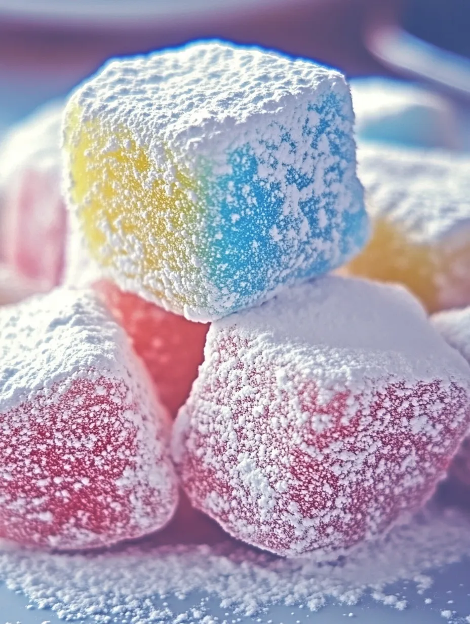A pile of cotton candy marshmallows.