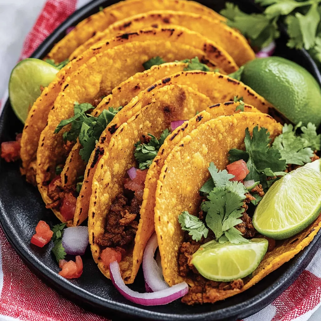 A bowl of tacos with meat and vegetables.