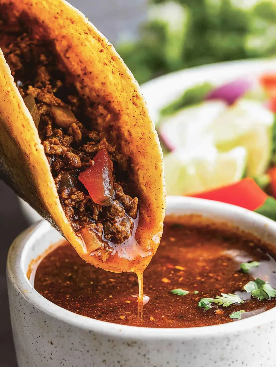 A bowl of chili with a spoon in it.