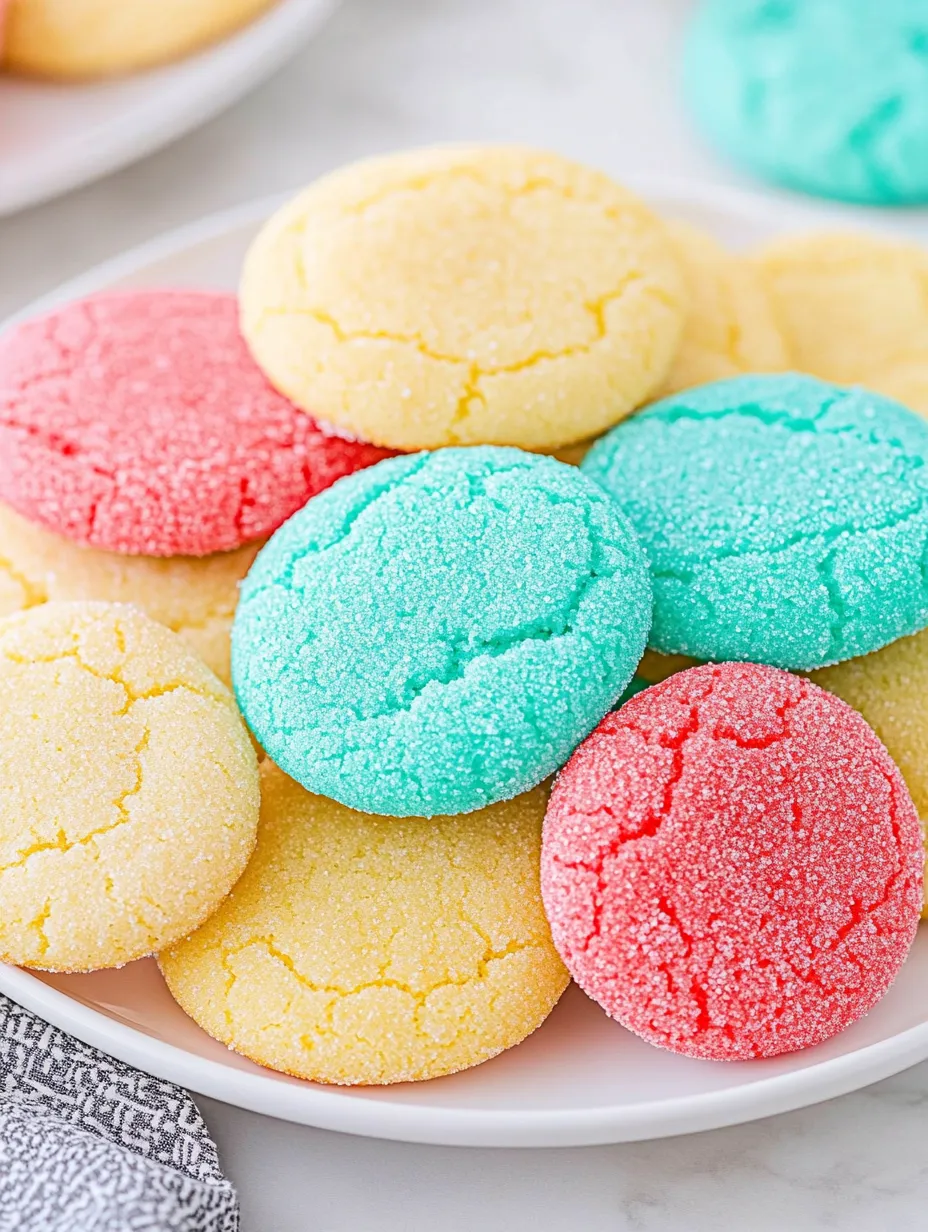 A plate of Jello cookies.