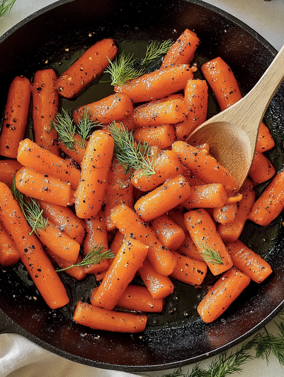 A pan of baby carrots with a wooden spoon in it.