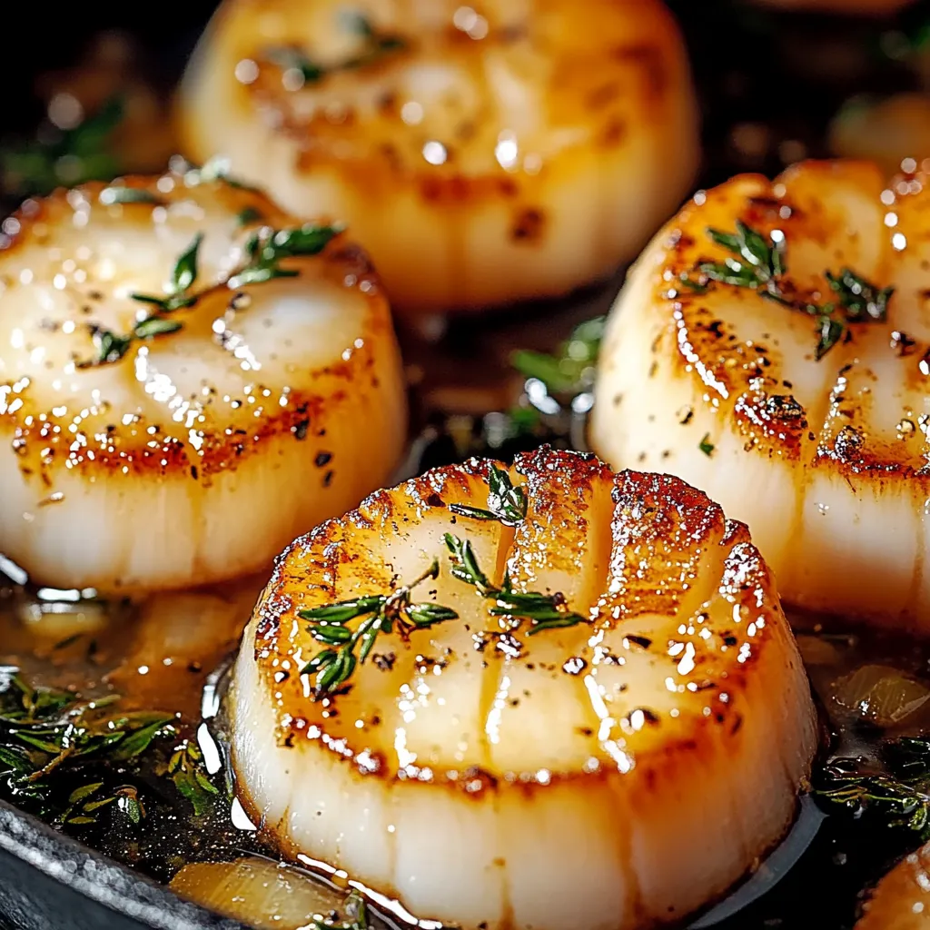 Garlic butter baked scallops.