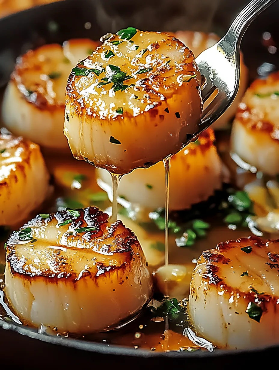 Garlic butter baked scallops.