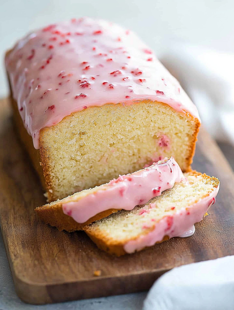 A slice of raspberry glazed key lime cake.