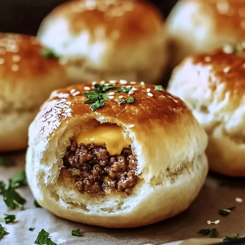 Garlic Parmesan Cheeseburger Bombs.