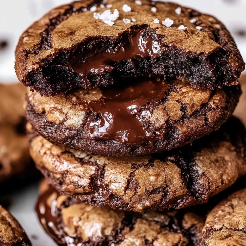 Chocolate biscuits with chocolate drizzle.