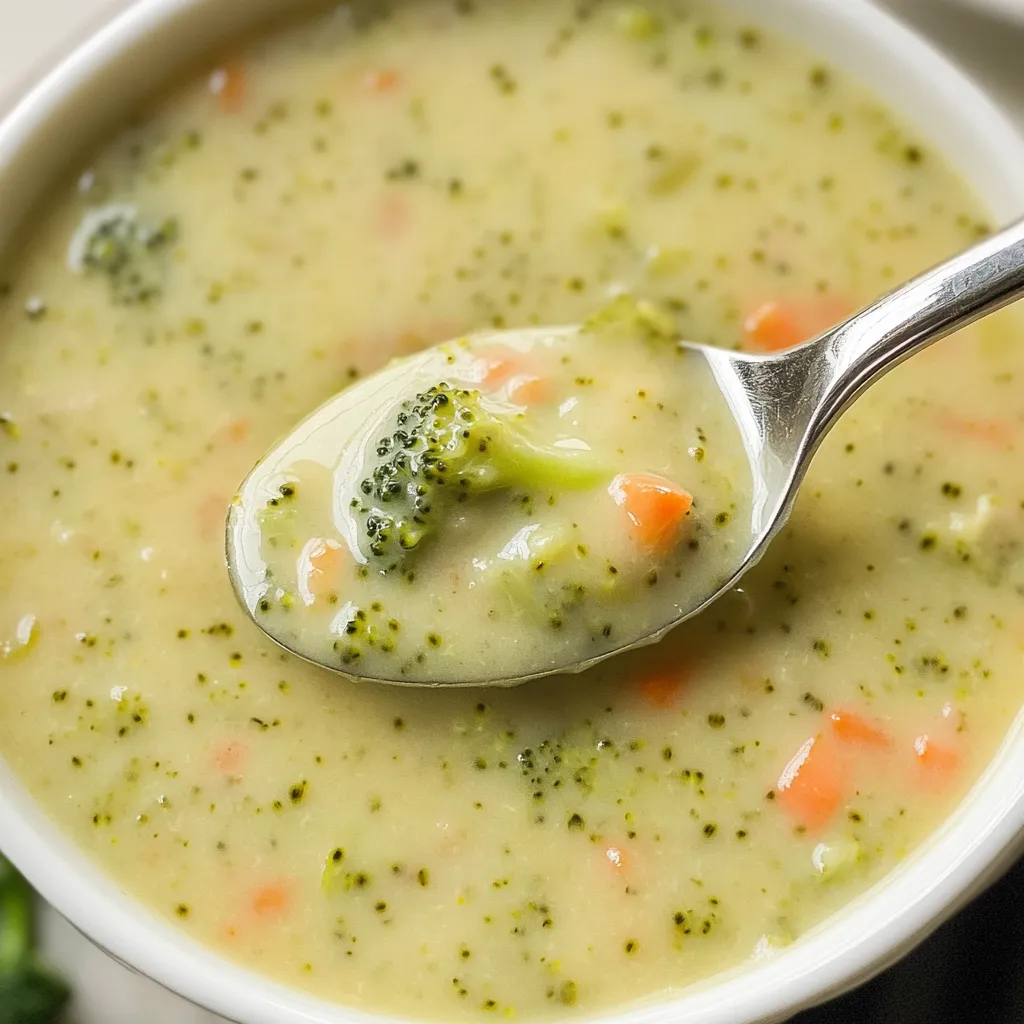 A spoon is in a bowl of soup.