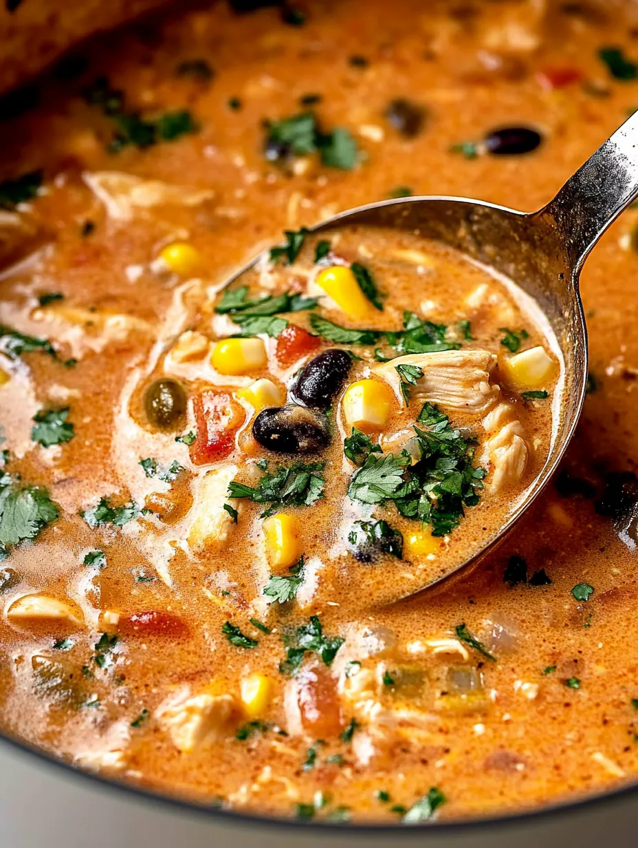 A spoon is in a bowl of soup.