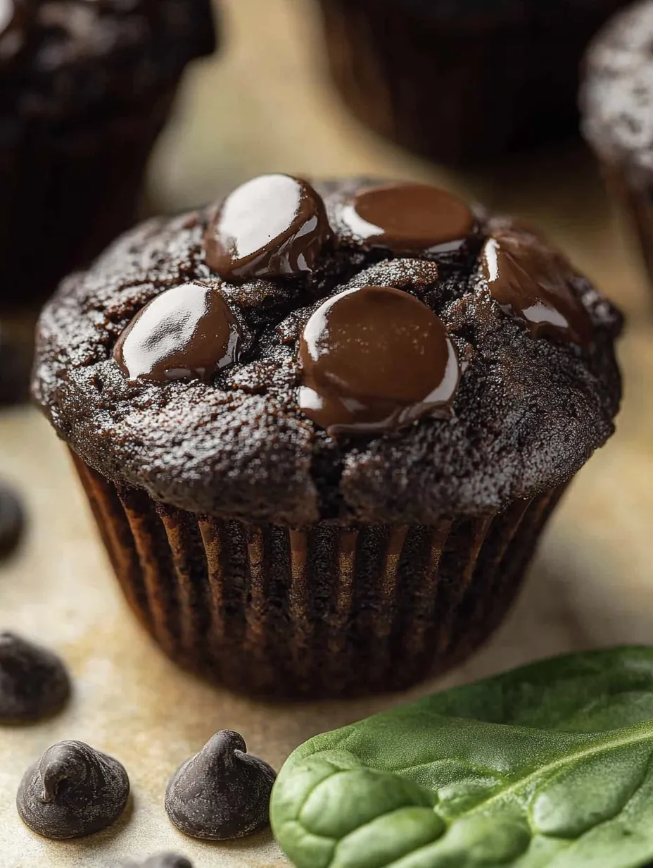 A chocolate muffin with chocolate drizzle on top.