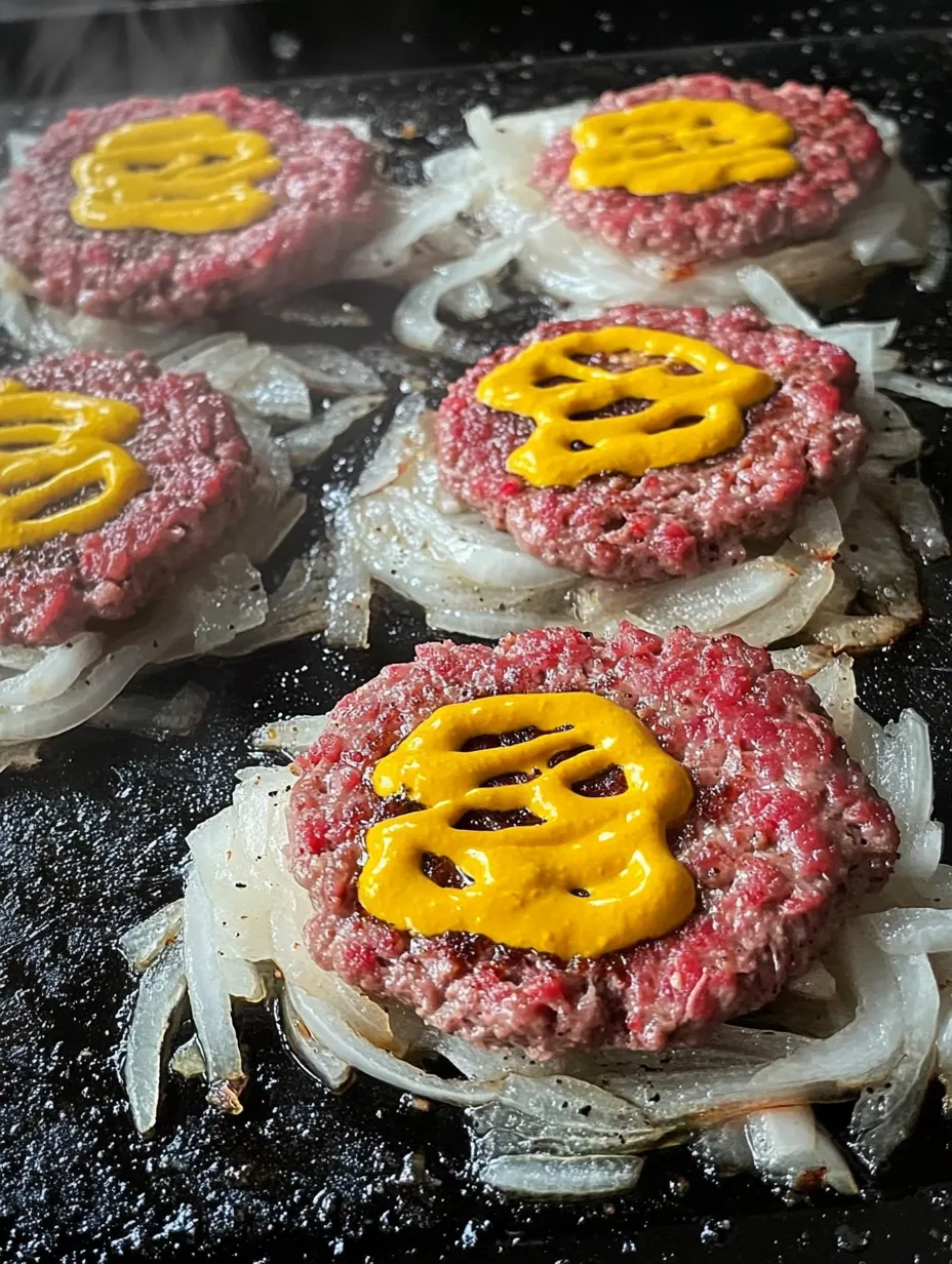 A close up of a hamburger with yellow sauce on top.