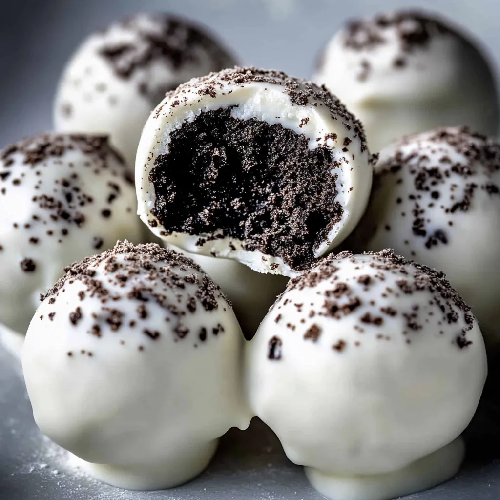 A plate of Oreo cake balls.