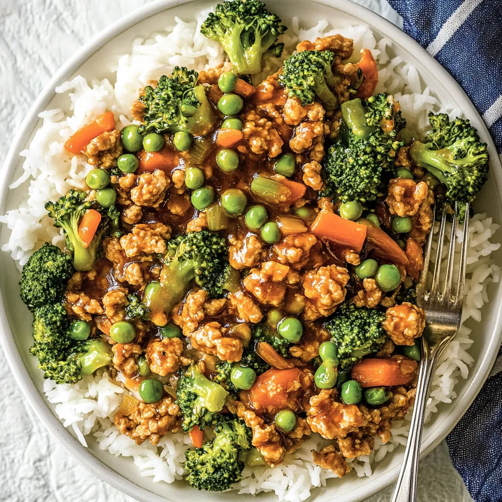 A bowl of food with broccoli, peas and rice.