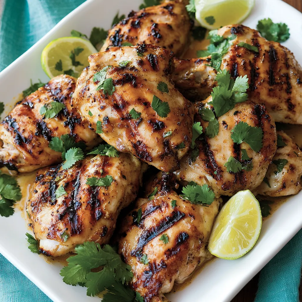 A plate of yogurt marinated chicken.