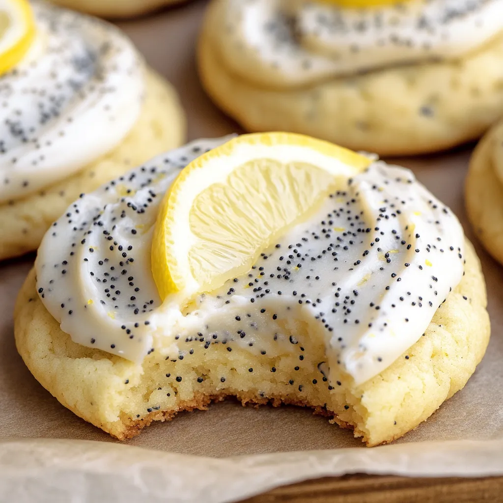 A lemon poppy seed cheesecake cookie.