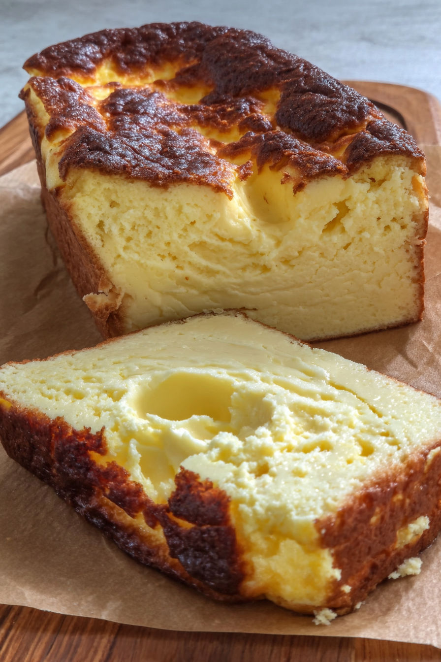 A slice of bread with butter in it.