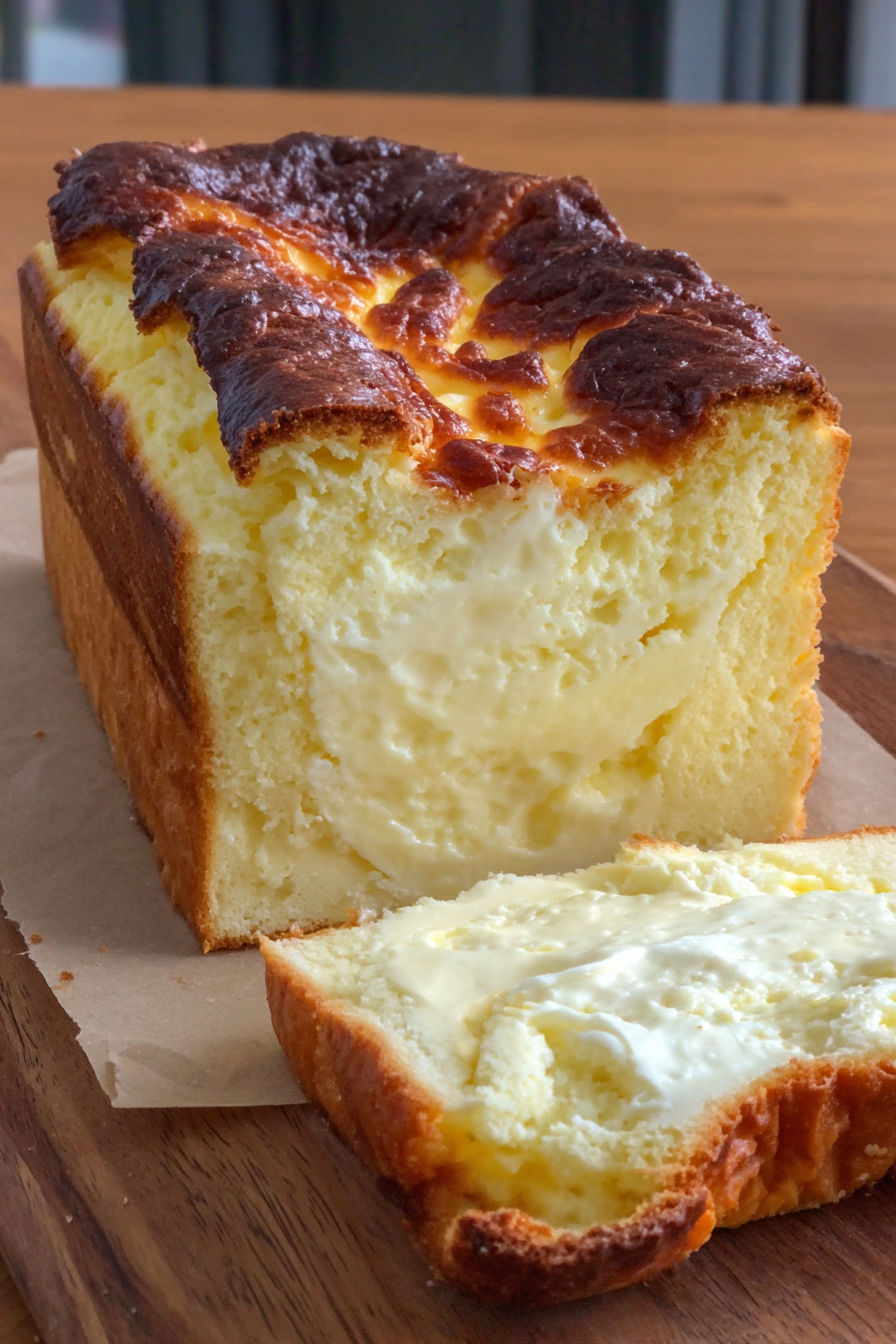 A slice of bread with white frosting.