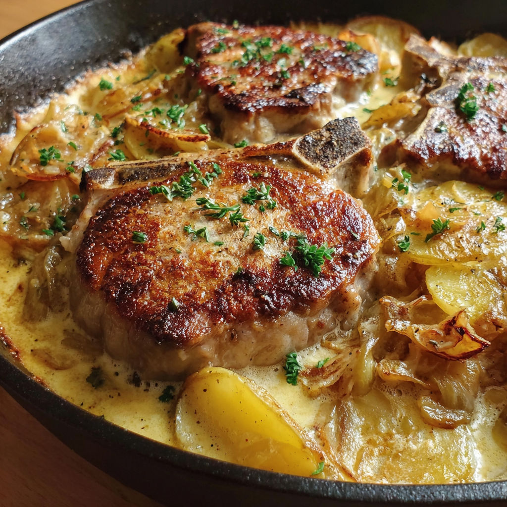 A pan of food with meat and vegetables.