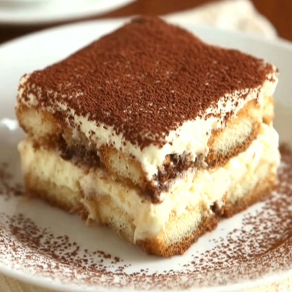 A slice of cake with white frosting and chocolate drizzle.