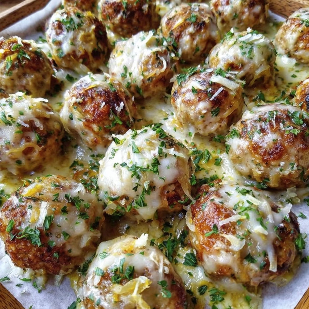 A plate of food with cheese and herbs on top.