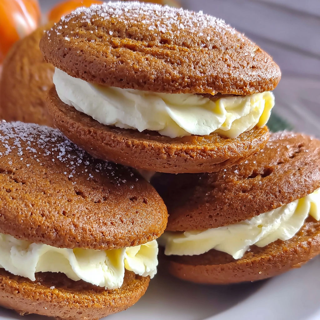 Two brown cookies with white frosting.