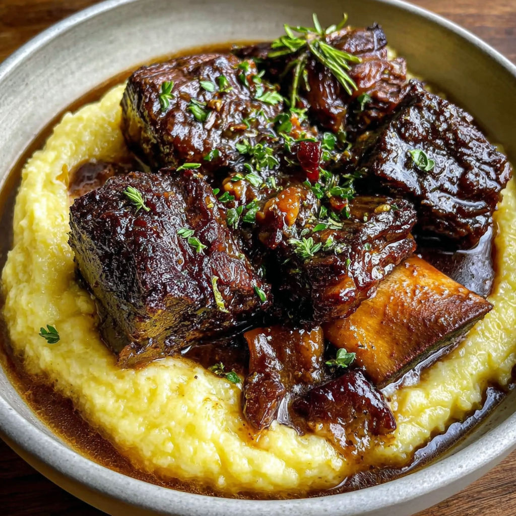 A bowl of mashed potatoes with meat in it.