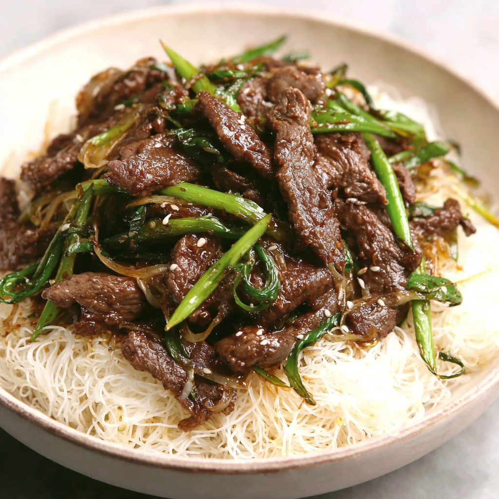 A bowl of beef and vegetables.