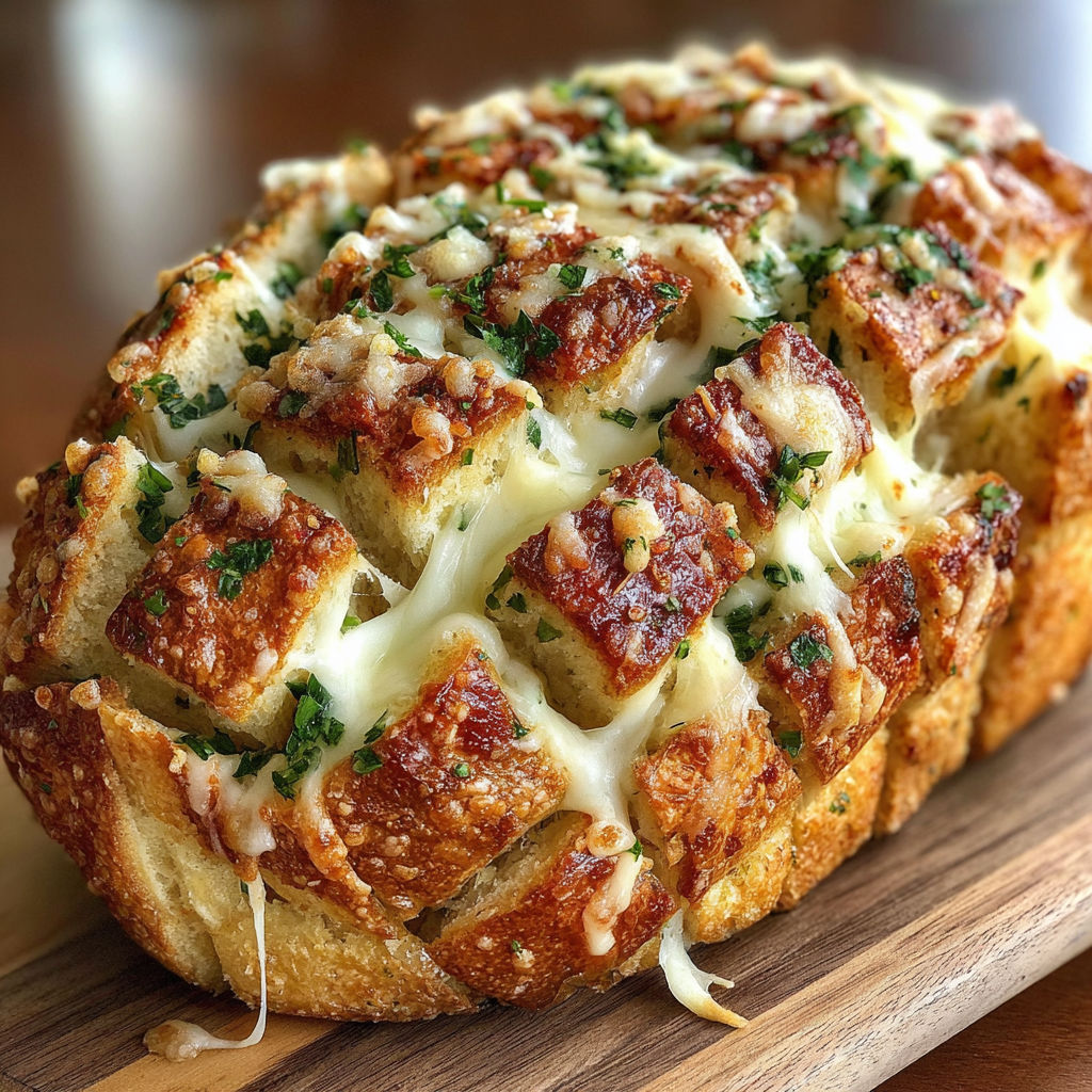 A cheese and herb bread.