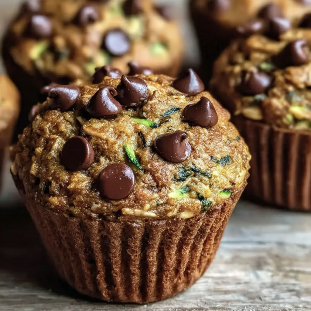 A cupcake with chocolate chips on top.