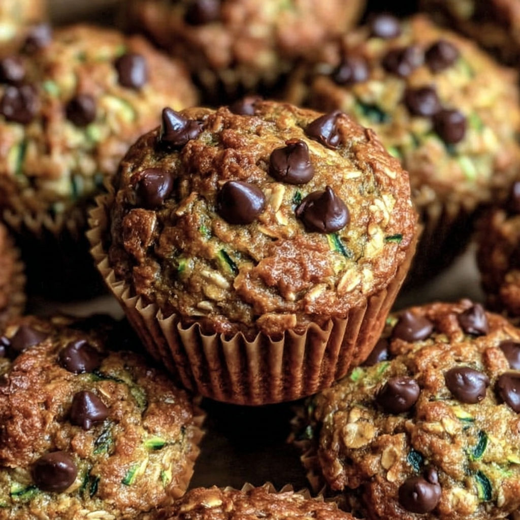 A cupcake with chocolate chips and oatmeal.