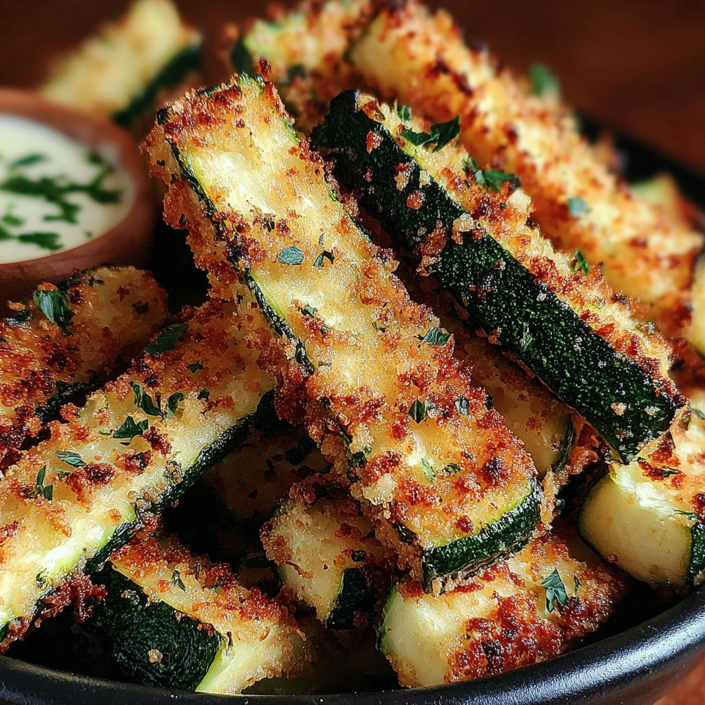 A bowl of air fryer zucchini fries.