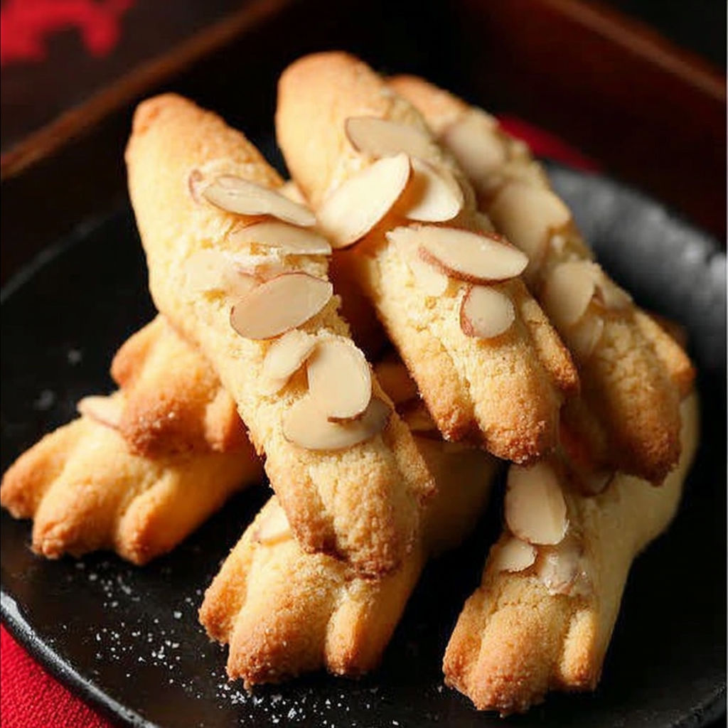 A stack of shortbread witches fingers.