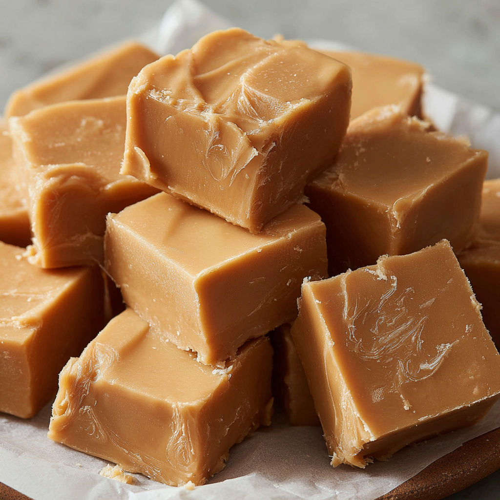A stack of peanut butter fudge.