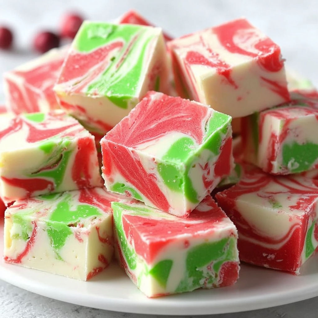 A plate of colorful candy.