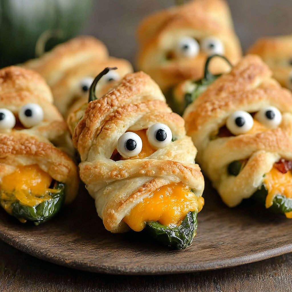 A plate of food with eyes on it.