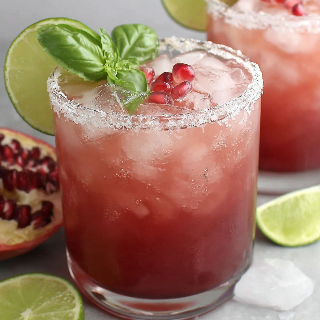 A glass of red drink with a lime wedge on the side.