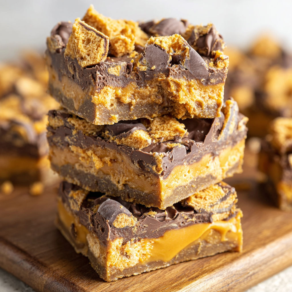 A stack of Butterfinger Fudge bars.
