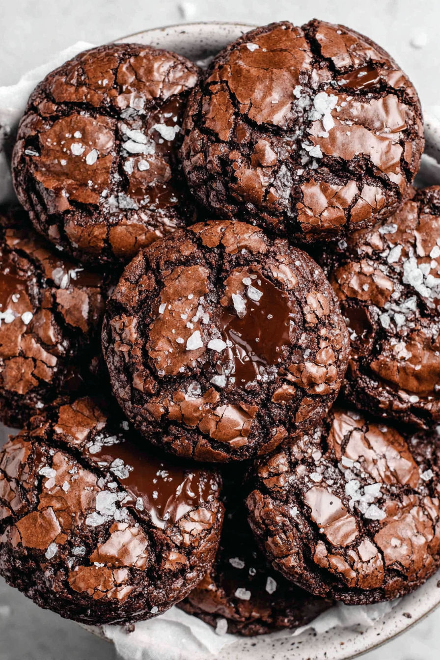 A plate of fudgy chewy brownies.