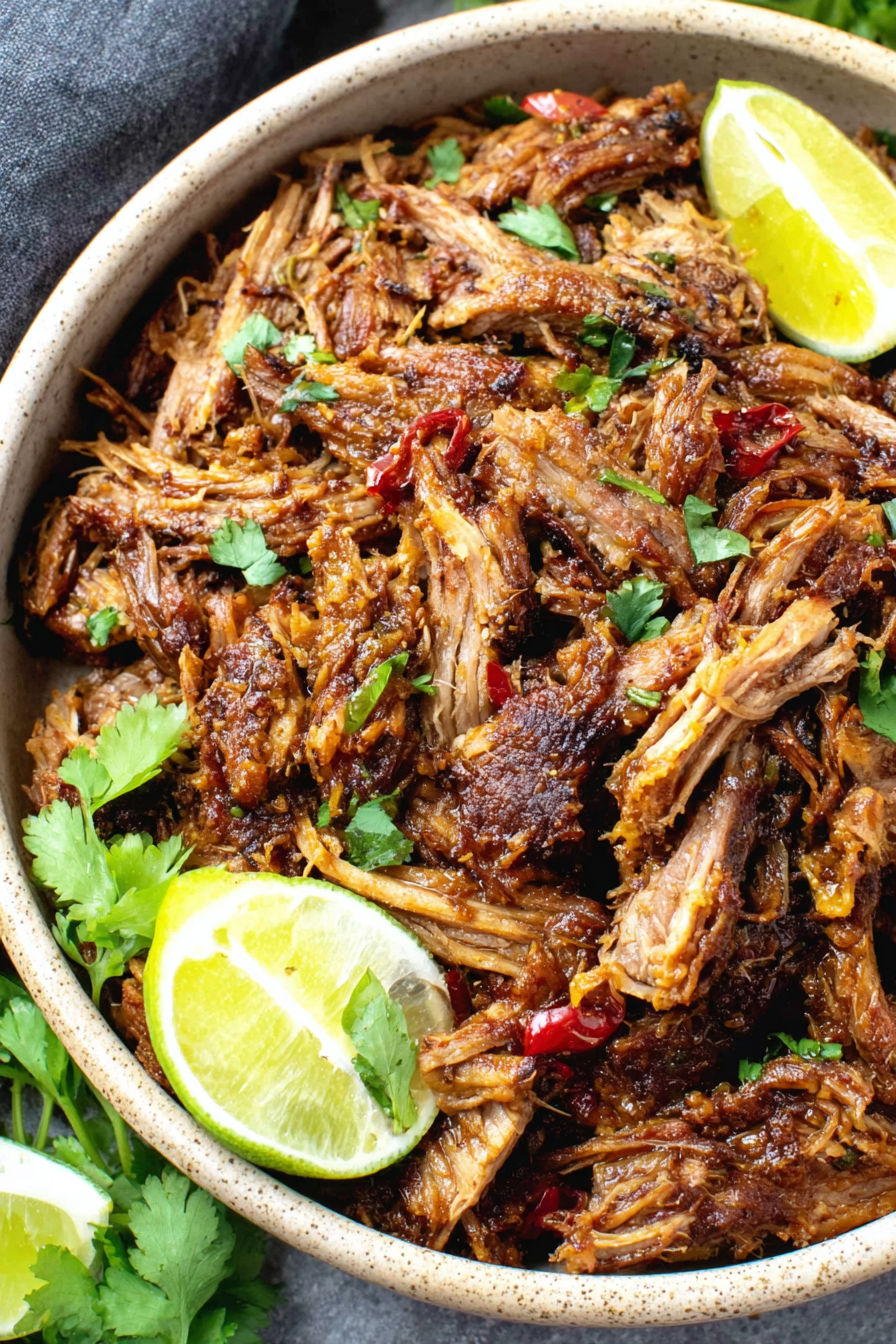 A bowl of meat and vegetables.