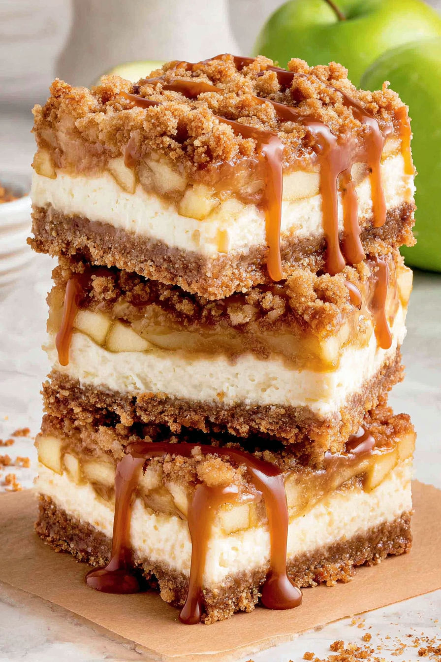 Caramel Apple Cheesecake Bars.