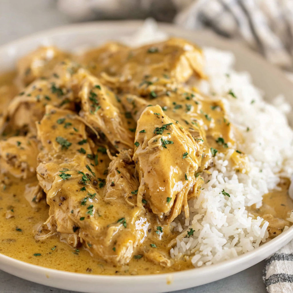 A plate of chicken and rice.