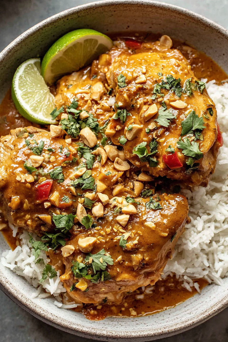 A plate of food with rice and chicken.