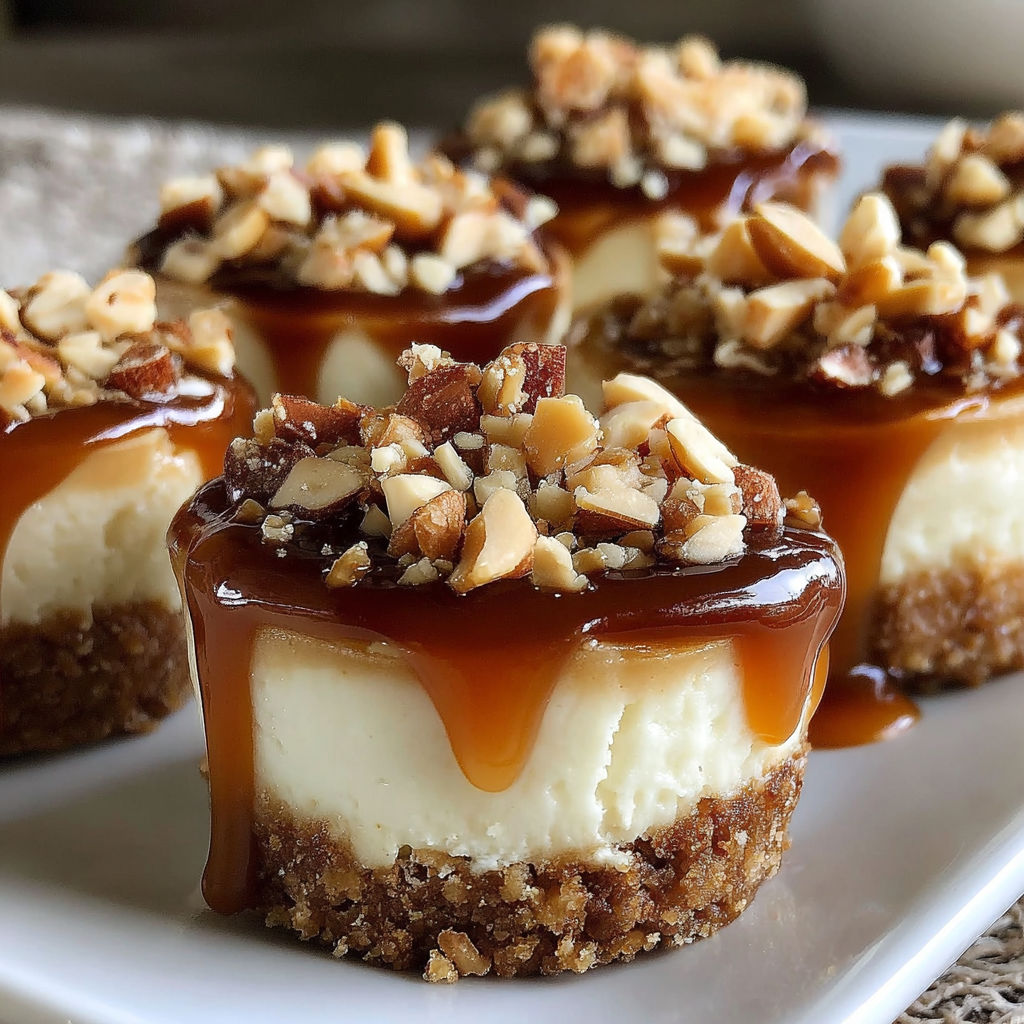 A plate of Peanut Butter Caramel Mini's.