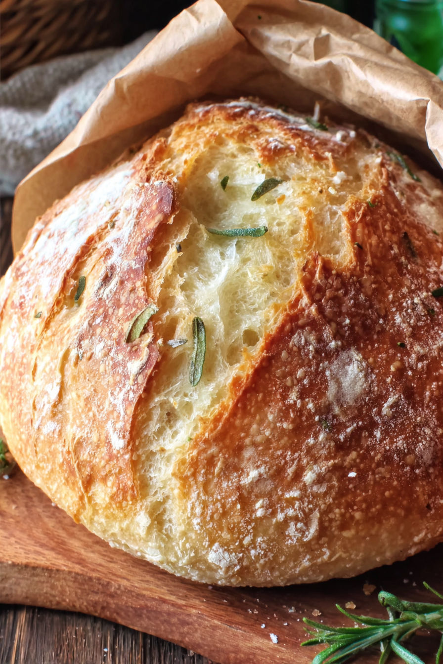 A slice of crusty Italian bread.