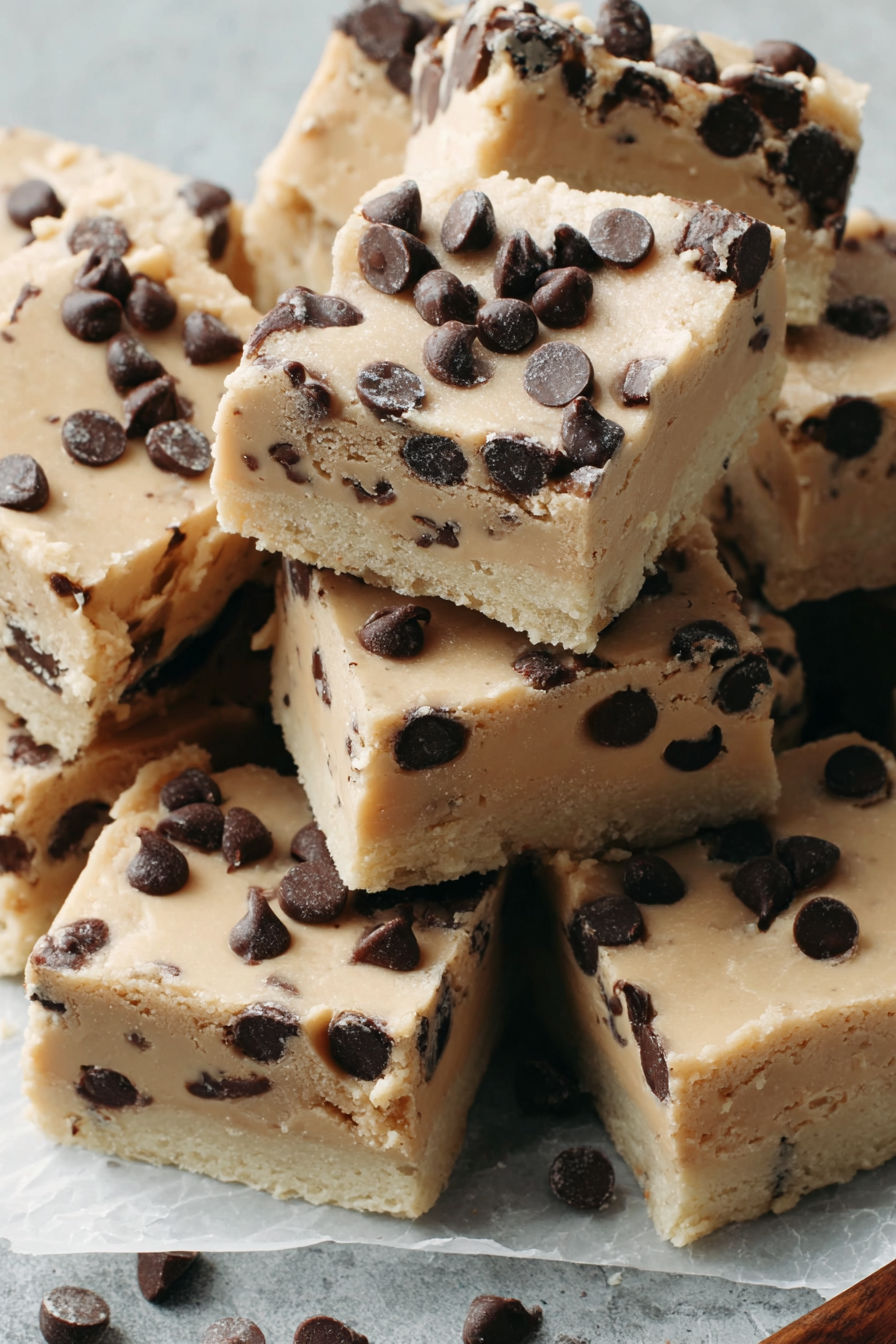 Chocolate chip cookie dough bars.