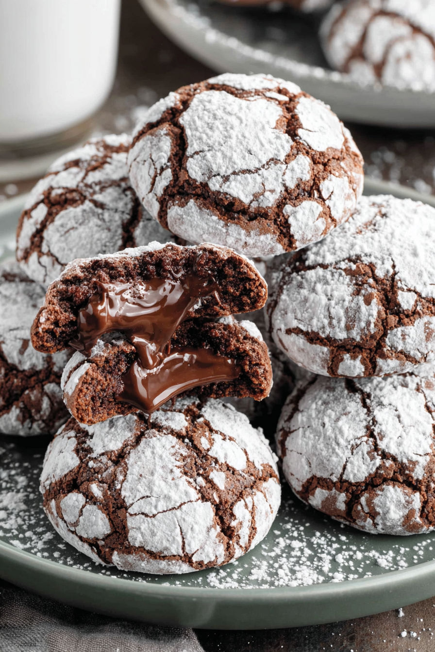 Chocolate puddles on top of cookies.
