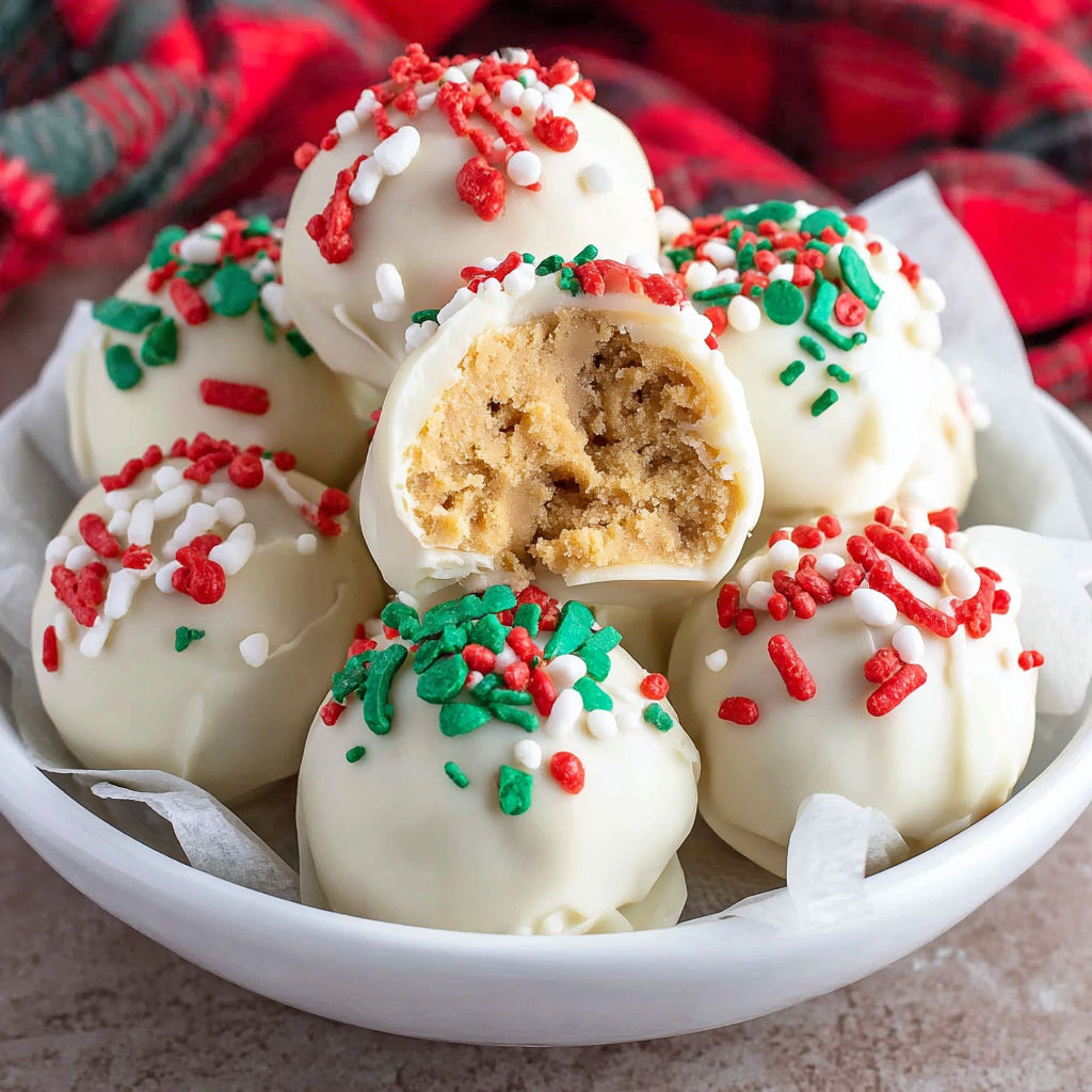 A bowl of Christmas truffles.
