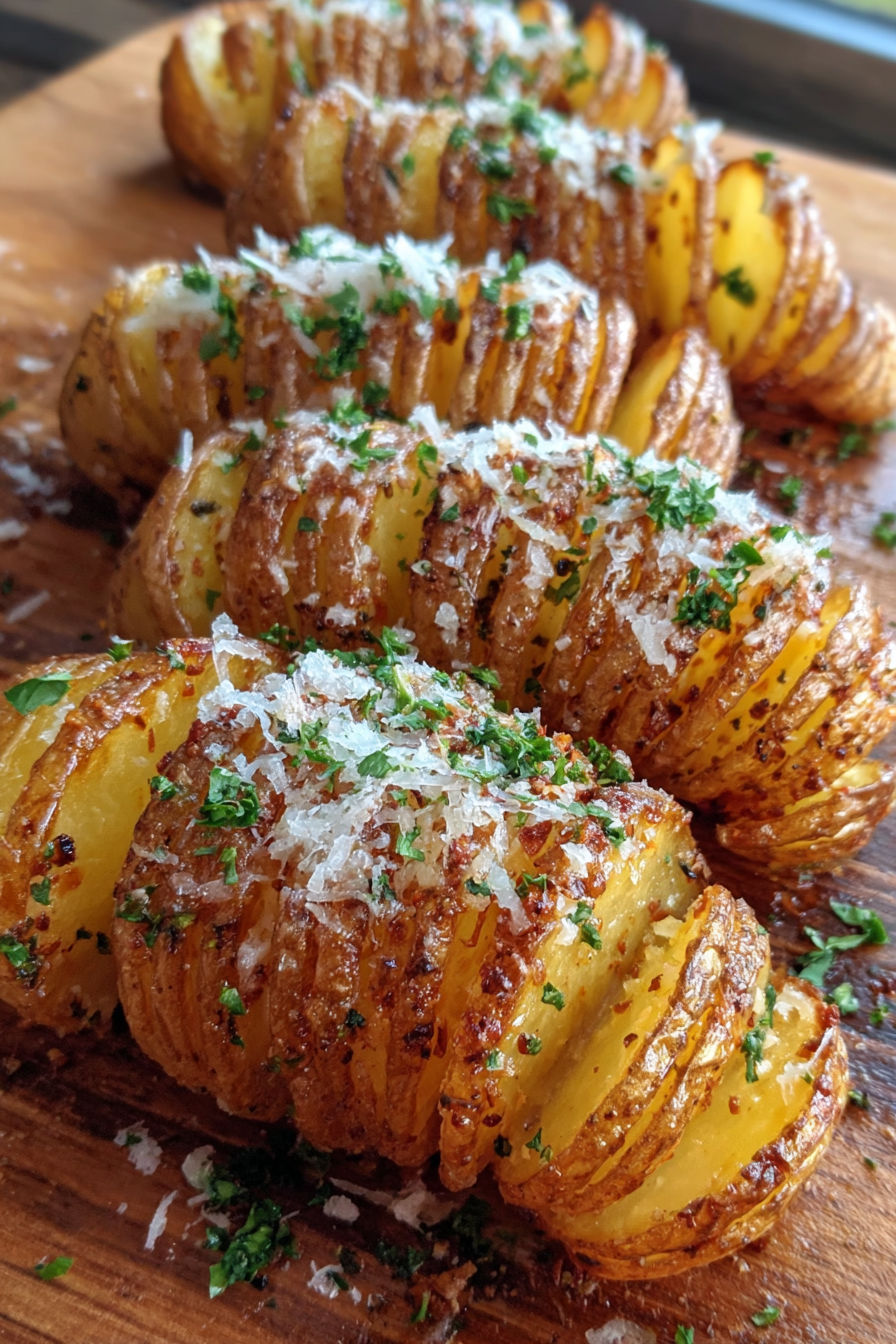 A plate of spiraled potatoes with cheese and herbs.