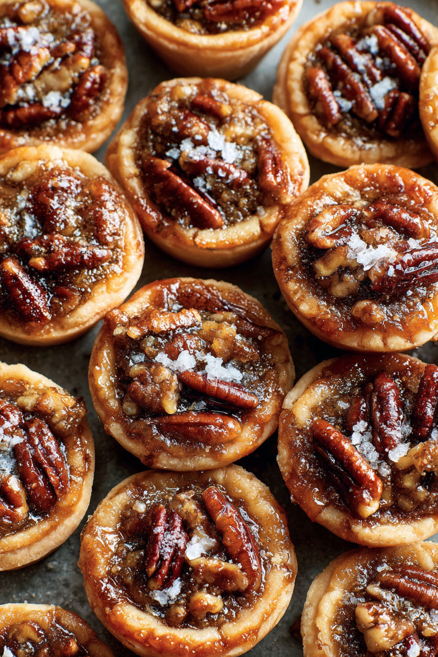 A plate of pecan pies.